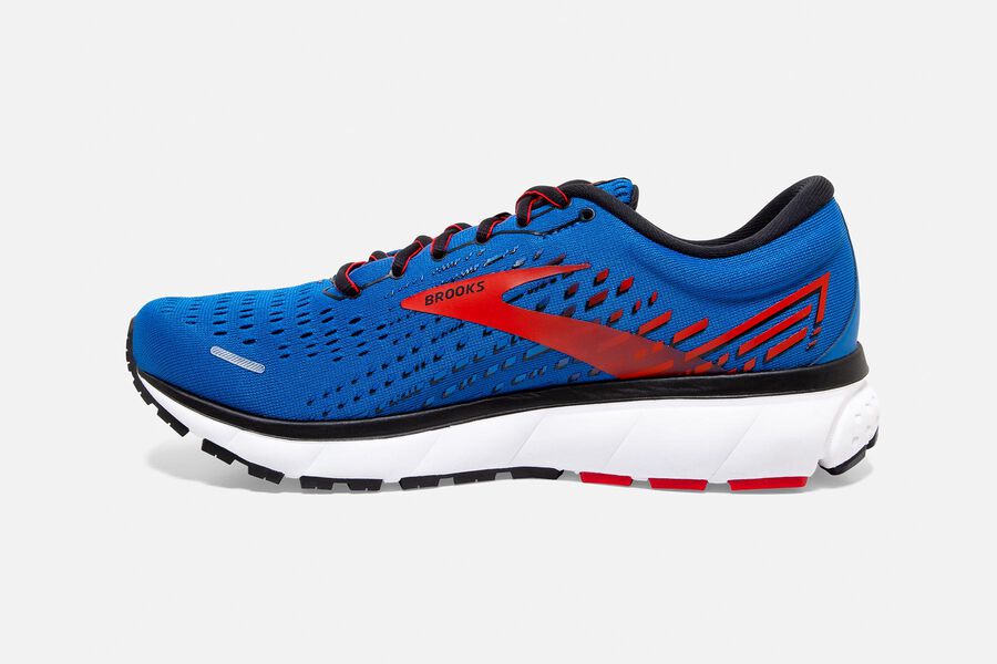 Brooks Running Shoes - Ghost 13 Road Mens - Blue/Red/White - RQW-457639